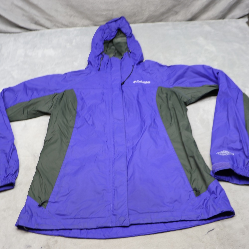 Columbia Jacket Women Small Blue Arcadia II Waterproof Wind Rain Packable Hiking